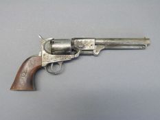 BKA98 replica six shot revolver with shaped wooden grips and 7.