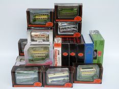 Twenty Exclusive First Editions (EFE) diecast model buses and bus sets including Southdown gift set,