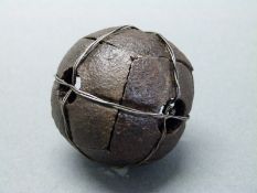 Bertrand model 1915 French WWI inert suffocating tear gas grenade made with six pierced iron panels