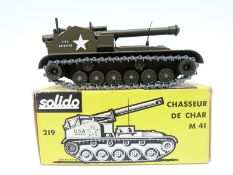Solido diecast model military Chasseur De Char M41 219, in original box.