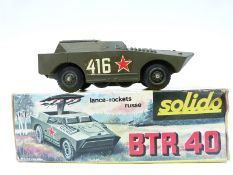 Solido diecast model military Lance-Rockets Russe BTR40 225, in original box.