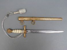 Nazi German Third Reich Kreigsmarine naval officer's dagger by Eickhorn,