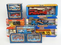 Ten Matchbox diecast model vehicles and vehicle sets including Superkings, Transporters, Alarm Cars,