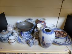 A collection of ceramics including a 19th/20thC Chinese vases and ginger jars, Japanese vase, Spode,