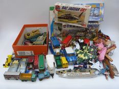 A collection of diecast toys including Dinky, Corgi and Matchbox,