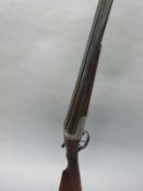 J Conyers & Son 12 bore side by side shotgun with named and engraved locks, engraved trigger guard,