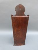 An 18th/19thC oak candle box,