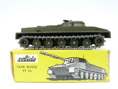 Solido diecast model military Tank Russe PT 76 207,