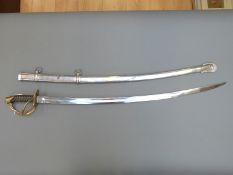 A replica 19thC cavalry sword