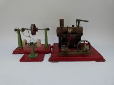 Mamod SE2A live steam stationary steam engine with spring style whistle and reversing lever,