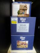 Fourteen blue boxed Lilliput Lane cottages to include Great Expectations, The Winnows,
