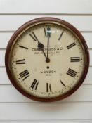 A 19thC single fusee dial timepiece 'Ex. d.