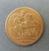 A 1905 gold full sovereign