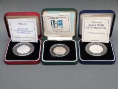 Royal Mint cased silver proof coins to include 50 pence D Day 1944-1994,