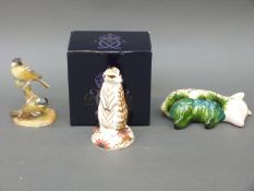 Royal Crown Derby meerkat paperweight with box,