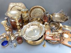 A collection of metalware, plated ware,