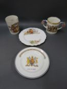 Paragon commemorative tyg for 1910-1935 silver jubilee with plate,