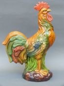 A large majolica style cockerel