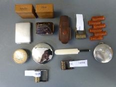 A quantity of collectables to include inkwells, alphabet locks,