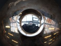 A modern Chinese white metal pedestal dish with possibly Chinese character marks to base,