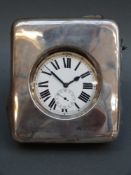 Swiss Goliath style keyless winding open faced pocket watch with Roman numerals,