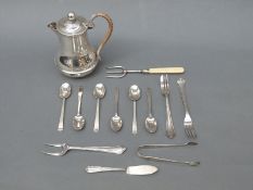 A set of six Art Deco style hallmarked silver teaspoons,