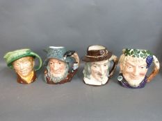 Four large Royal Doulton character jugs 'arriet, Rip Van Winkle,
