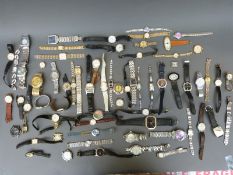 Approximately 100 various ladies and gentleman's wristwatches