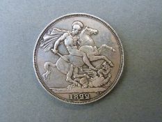 1822 George IIII crown, near VF details,