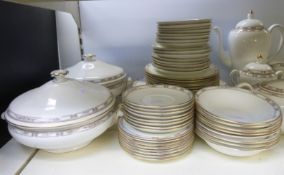 An extensive Wedgwood dinner, tea and coffee service in the Colchester pattern,