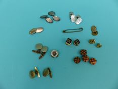 A collection of cufflinks to include silver etc
