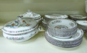 Wedgwood dinner and tea service in Kutani Crane pattern,