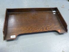 An oak folding lap tray