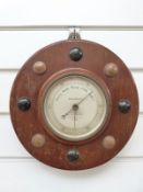 A mahogany cased Callaghan, 23a New Bond St, London aneroid barometer,
