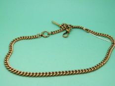 A 9ct gold Albert/ watch chain, 47.