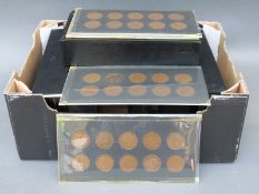 An amateur collection of English pennies, 1928-1949, approximately 600 coins in all,