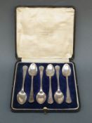 A set of six hallmarked silver spoons, Sheffield 1920, weight 101g, in Selfridges & Co.