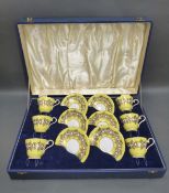 Aynsley cased six-place setting tea set