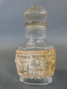A novelty glass bottle of Invisible Writing Ink No 320