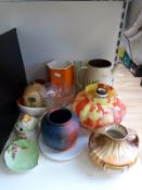 A collection of ceramics to include retro Crown Devon