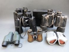 Seven various sets of binoculars to include Bausch & Lomb, Miranda 16x50,