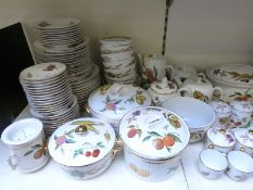 An extensive collection of Royal Worcester Evesham dinner, tea and oven ware including tureens,