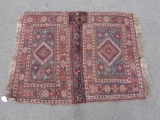A double prayer or similar rug (132 x 97cm)