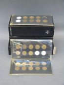 An amateur collection of dodecagonal threepenny pieces mounted on cards, 1937-1967,