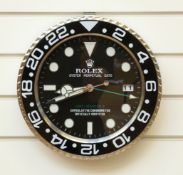 Rolex Oyster advert clock black