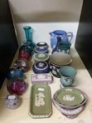 Wedgwood Jasperware, Mdina and art glass,