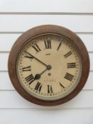 An early 20thC dial wall timepiece with single train 'Empire' spring wind movement,