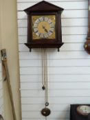 James Boyce 18thC 30 hour hooded, hour striking wall clock in mahogany case,