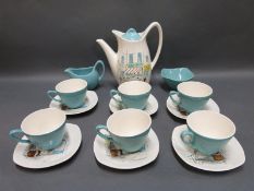 Midwinter Stylecraft tea set in Cannes pattern by Hugh Casson