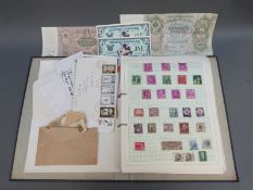 Russian bank notes comprising a 5000 Ruble note of 1919 HB084 and a 500 Ruble example of 1912,